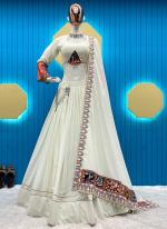 Fiona White Navratri Wear Lace Work Lehenga Choli